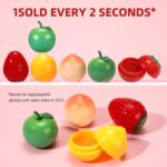 4Pcs Tinted Bee Lip Balm,Fruit Lip Masks Honey Pot, Strawberry, Apple,L... - Image 9