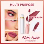 4 Colours Matte Lip Gloss, Velvet Lipstick & Lip Stain Set - Lengthy Lasti... - Image 4