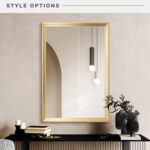 MCS 23x34.25 Lara Massive Wall Mirror, Gold Conventional Rectangle Mirror... - Image 5