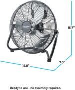 Consolation Zone Cradle Flooring Fan, 12 inch, 3 Pace, Excessive Velocity, 180 De... - Image 4