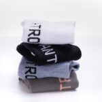 Athletic Crew Socks for Girls, Cushioned Cotton Mix, 4 Pairs, White ... - Image 3