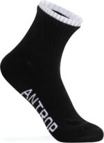 Athletic Crew Socks for Girls, Cushioned Cotton Mix, 4 Pairs, White ... - Image 6