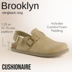 CUSHIONAIRE Brooklyn Suede Womens Slides– Snug Clog Mules with ... - Image 5