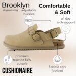 CUSHIONAIRE Brooklyn Suede Womens Slides– Snug Clog Mules with ... - Image 6