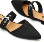 Rekayla Mules for Ladies Adjustable Strap Pointed Toe Backless Idler S... - Image 3