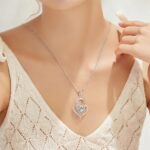 Pendant Necklace Presents for Ladies, Sterling Silver Moissanite Coronary heart Nec... - Image 4