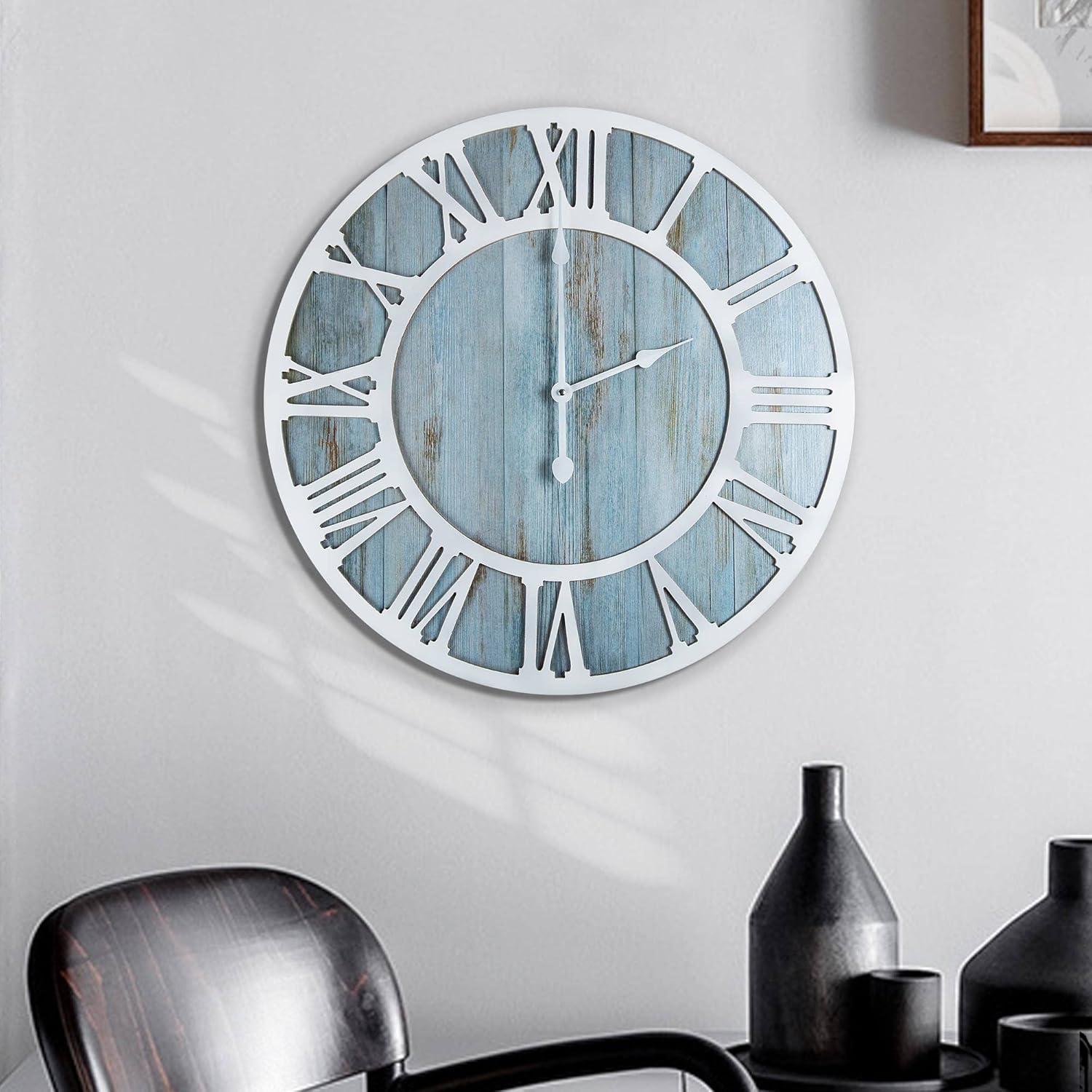 1st owned Wall Clocks for Dwelling Room Decor,16" Classic,Spherical Silent N... - Image 2