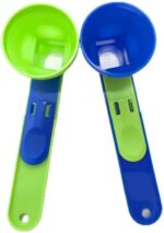 2-in-1 Protein Powder Measuring Spoon, Blue and Inexperienced, Sliding Design ... - Image 2