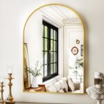 20"x30" Gold Arched Toilet Mirror - Wall Mirror for Toilet, Steel ... - Image 2