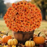24 Bundles Synthetic Fall Flowers for Outdoor, Practical Faux Silk F... - Image 2