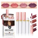 4 Colours Matte Lip Gloss, Velvet Lipstick & Lip Stain Set - Lengthy Lasti... - Image 2
