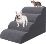 4 Step Pet Stairs Ramp for Excessive Beds Sofas 18-24 Inch with Sturdy Non ... - Image 2
