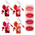 4PCS Lip Tint Stain Set,Mini Liquid Water Tint,Korean Lip Gloss Moistu... - Image 2