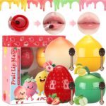 4Pcs Tinted Bee Lip Balm,Fruit Lip Masks Honey Pot, Strawberry, Apple,L... - Image 2