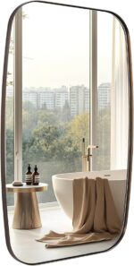 ANDY STAR Oval Mirrors for Lavatory, 20x30 Bronze Lavatory Self-importance Mirr... - Image 2
