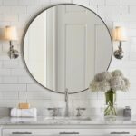 ANDY STAR Spherical Lavatory Mirror, 24’’ Brushed Silver Spherical Lavatory Mi... - Image 2
