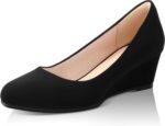 Ankis Black Nude Silver Gold Wedges for Ladies, Low Heel Ladies's Wedge ... - Image 2