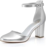 Ankis Closed Toe Heels for Girls -Black Nude White Silver Gold Womens ... - Image 2