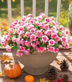 Synthetic Pretend Outside Exterior Flowers Crops For Fall Decor, Fake Si... - Image 2