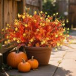 Synthetic Fall Flowers for Open air,36 pcs Fake Open air Crops Reali... - Image 2