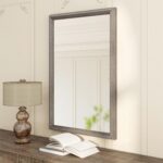 Axeman 24x36 Wooden Wall Mirror, Rustic Lavatory Mirror, Classic Wall Mo... - Image 2