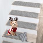 BEQHAUSE Stair Treads Non Slip Stair Runners Step Carpet Mat for Woode... - Image 2
