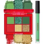 BOBISUKA Eyeshadow + Matte Lipstick Make-up Set, 6 Colours Inexperienced Pink Shi... - Image 2