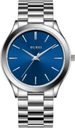 BUREI Males Watches All Black Style Enterprise Stainless Metal Analog Qu... - Image 2
