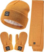 Child Beanie Mittens Scarf Set,Toddler Youngsters Winter Hat and Thermal Glov... - Image 2