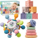 Child Sensory Teething Toys Set, Montessori Child Toys 6-12 Months, Incl... - Image 2