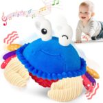 Child Toys 12-18 Months, Musical Crawling Crab Plush Toy - 40 Songs & R... - Image 2