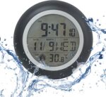 Lavatory Digital Wall Clock Waterproof, Indoor Bathe Clock with Sucti... - Image 2