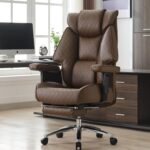 Massive and Tall Workplace Chair with Footrest, PU Leather-based Excessive Again Executiv... - Image 2