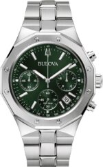 Bulova Males's Basic 6-Hand Chronograph Excessive Efficiency Quartz Silver... - Image 2
