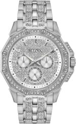 Bulova Males's Crystal Octava Chronograph Quartz Watch, Pave Crystal Dia... - Image 2