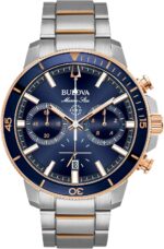 Bulova Males's Marine Star Collection C Two-Tone Rose Gold Stainless Metal 6... - Image 2