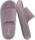 CUSHIONAIRE Feather EVA Slides for Ladies – Snug Slip On Womens ... - Image 2