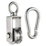 Cable Pulley Wheel for Rope with Carabiner,Ball Bearings, Easy No No... - Image 2