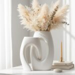 Ceramic Vase Set of two by DecoVlog, White Hole Dwelling Room Decor Vase... - Image 2