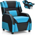 Costzon Children Recliner, Gaming Recliner Chair w/Footrest, Headrest & Lu... - Image 2