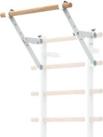 DHT Wooden Stall Bar, Swedish Ladder Suspension Coach with 9 Strategic... - Image 2