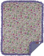 Pricey Child Gear Floral Deluxe Child Blanket - Reversible, Milestone & Ne... - Image 2