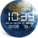 Digital Desk Clock with Massive LED Show, Earth Fashionable Date Temperatu... - Image 2