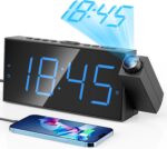Digital Projection Alarm Clocks for Bedrooms - Giant LED Show, 180°... - Image 2