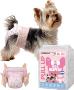 Dono Disposable Pull It Up Feminine Canine Diapers, 360° Stretchy Waist Pup... - Image 2