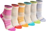 Eddie Bauer Girls's Dura Dri Moisture Management 6-pair Quarter Socks - Image 2