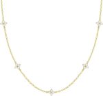 FUNEIA Dainty Silver Gold Necklaces for Ladies Stylish Non Tarnish 14K G... - Image 2
