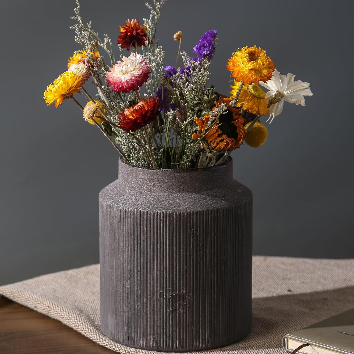 Farmhouse Vase for Dwelling Decor, Classic Rustic Terracotta Flower Vase S... - Image 2