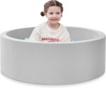 Foam Ball Pit, 35.4"x 11.8" Ball Pits for Toddlers, Mushy Spherical Kiddie ... - Image 2