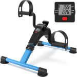 Folding Train Bike Pedal Exerciser Moveable Desk Bike with LCD Disp... - Image 2